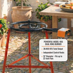 Garcima Tabarca 20" Paella Pan Set with 38,800 BTU Dual-Ring Burner & 30" Reinforced Tripod Stand | Authentic Made in Spain | Serves 14