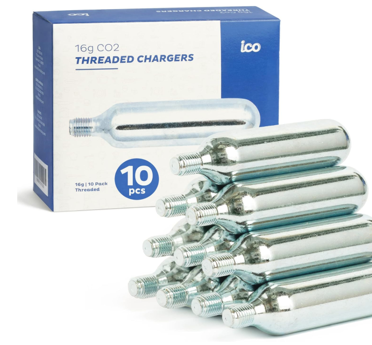 ICO 16 Gram CO2 Threaded, 10 Pack